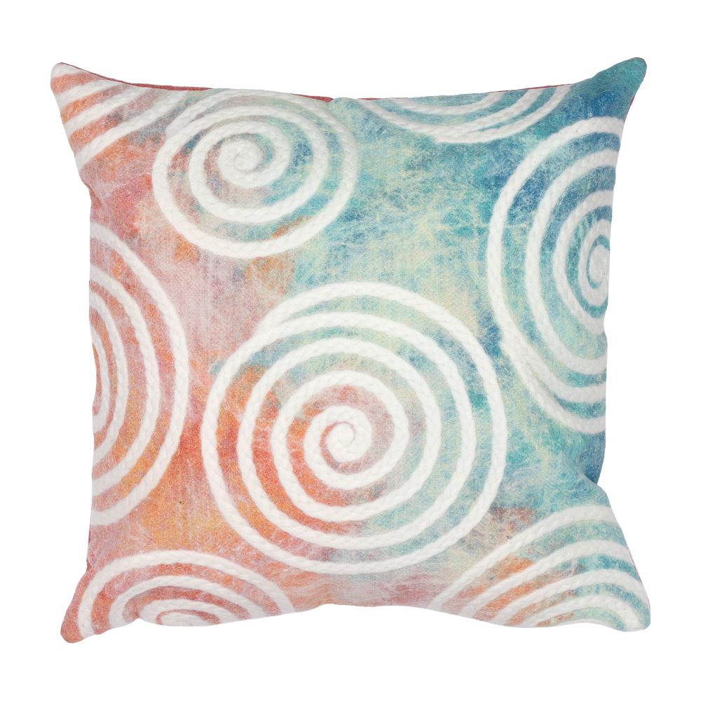 Liora Manne 5055/44 Visions IV Curl Indoor/Outdoor Pillow Pastel 20" x 20"