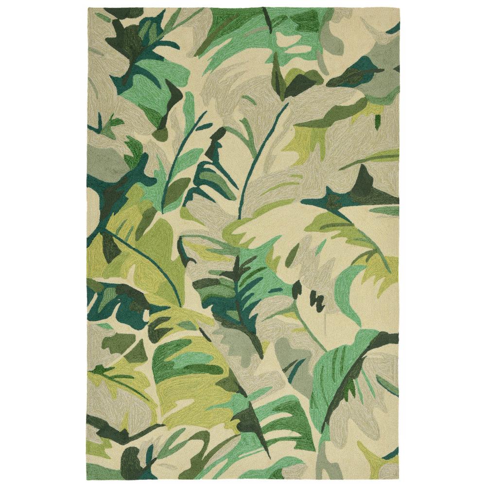Liora Manne 1668/06 Capri Palm Leaf Indoor/Outdoor Rug Green 5