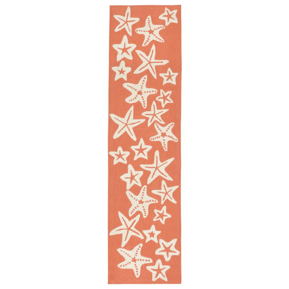 Liora Manne 1667/18 Capri Starfish Indoor/Outdoor Rug Orange 24"X8