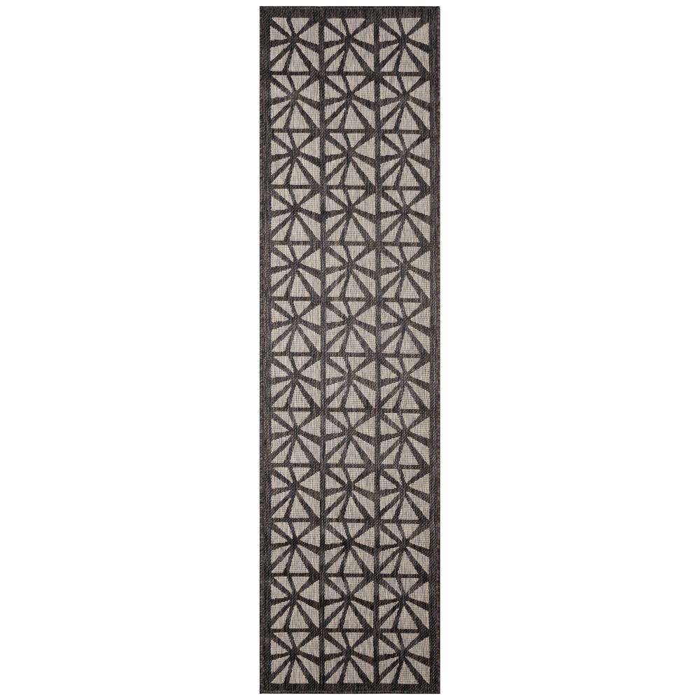Liora Manne 8489/48 Carmel Tonga Tile Indoor/Outdoor Rug Black 1