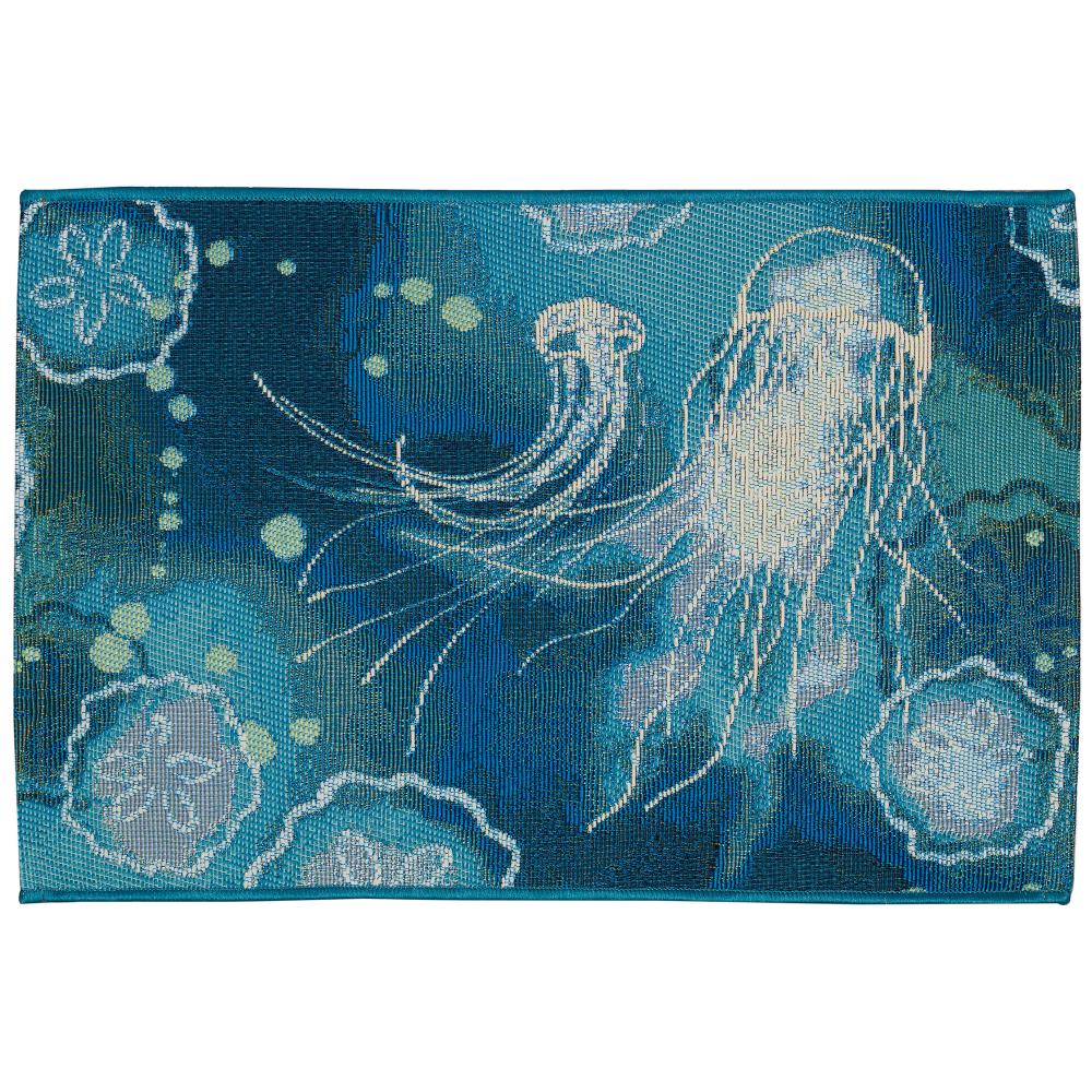 Liora Manne 8155/04 Esencia Jelly Fish Indoor/Outdoor Mat Bloom 2