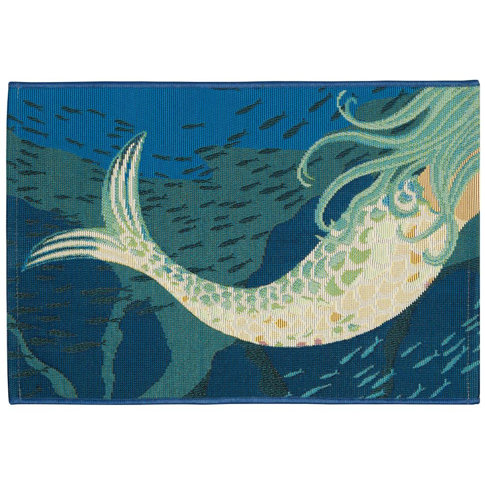 Liora Manne 9582/04 Esencia Mermaids Are Real Indoor/Outdoor Mat Ocean 2
