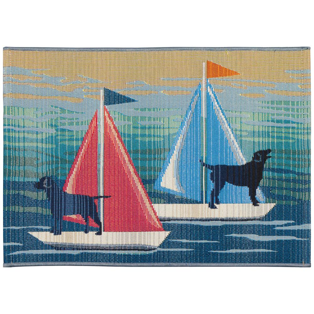 Liora Manne 9601/03 Esencia See Spot Sail Indoor/Outdoor Mat Blue 2