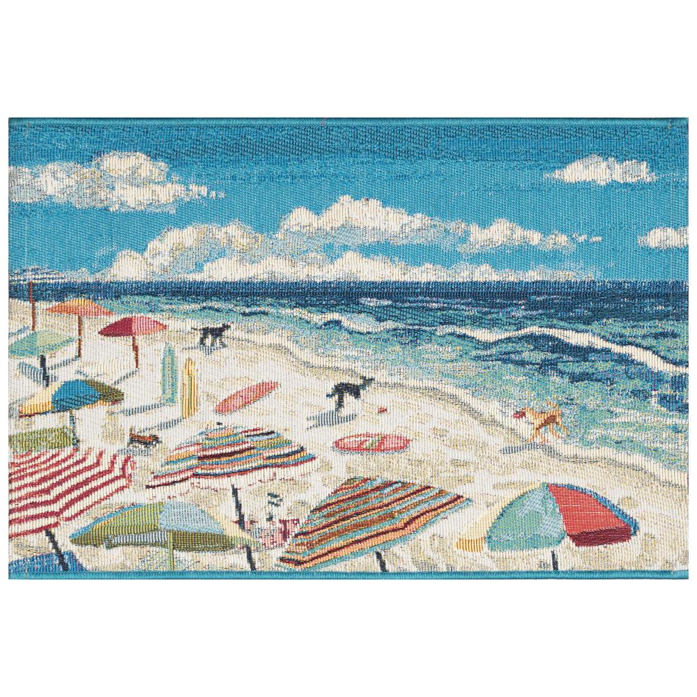 Liora Mann 9660/04 Esencia Dog Beach Indoor/Outdoor Mat Ocean 2