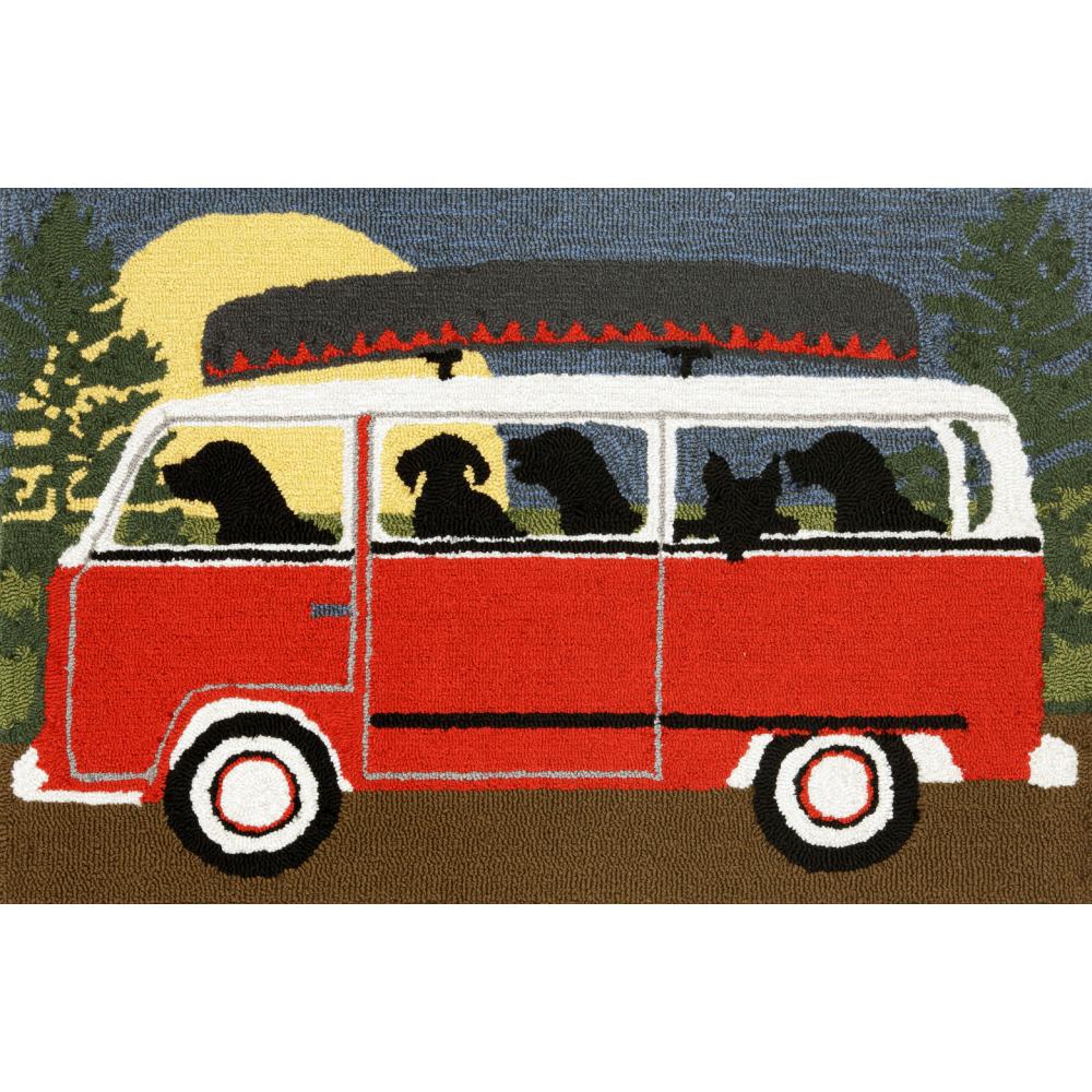 Liora Manne 1474/24 CAMPING TRIP RED Hand Tufted Indoor/Outdoor Area Rug in 20"X30"