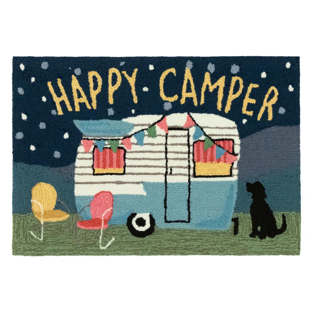 Liora Manne 4542/47 Frontporch Happy Camper Indoor/Outdoor Rug Night 1