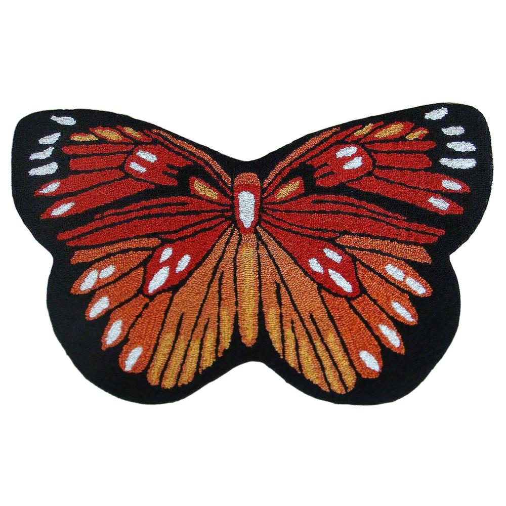 Liora Manne 4596/17 Frontporch Monarch Indoor/Outdoor Rug Orange 1