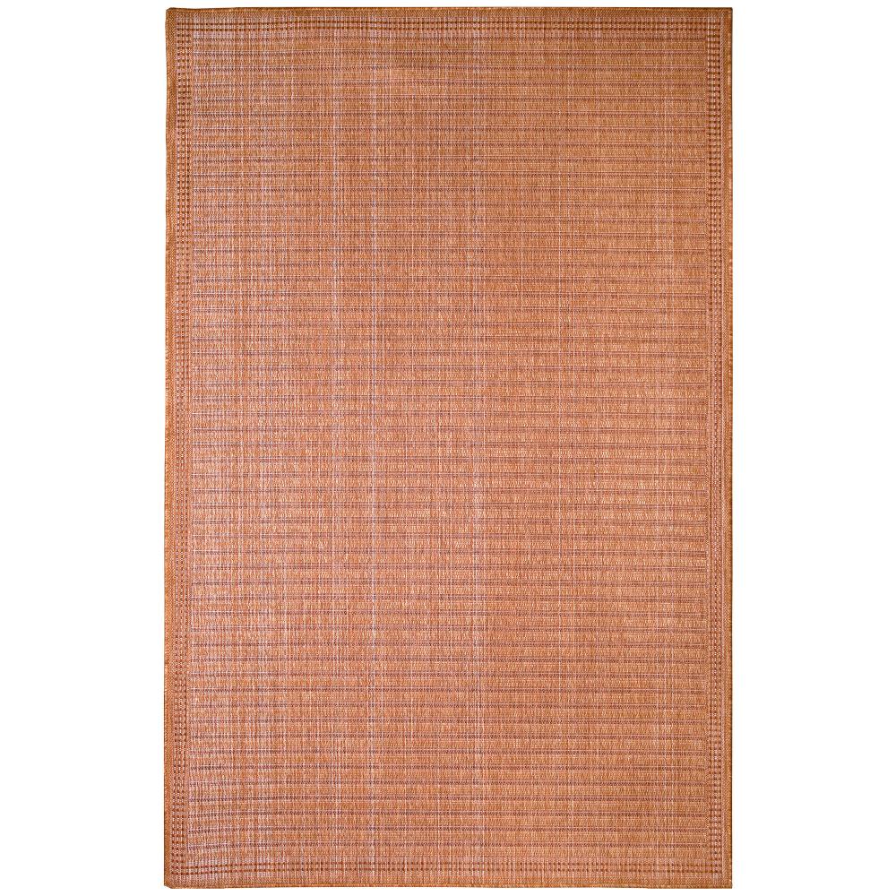 Liora Manne 8223/17 Simple Border Clay Everywear in Rust 3 ft. 3 in. X 4 ft. 11 in.
