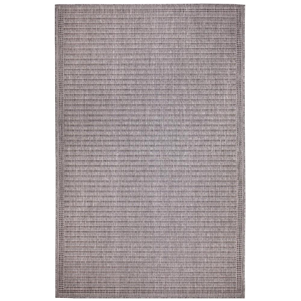 Liora Manne 8223/47 Simple Border Charcoal Everywear in Charcoal 6 ft. 6 in. X 9 ft. 3 in.