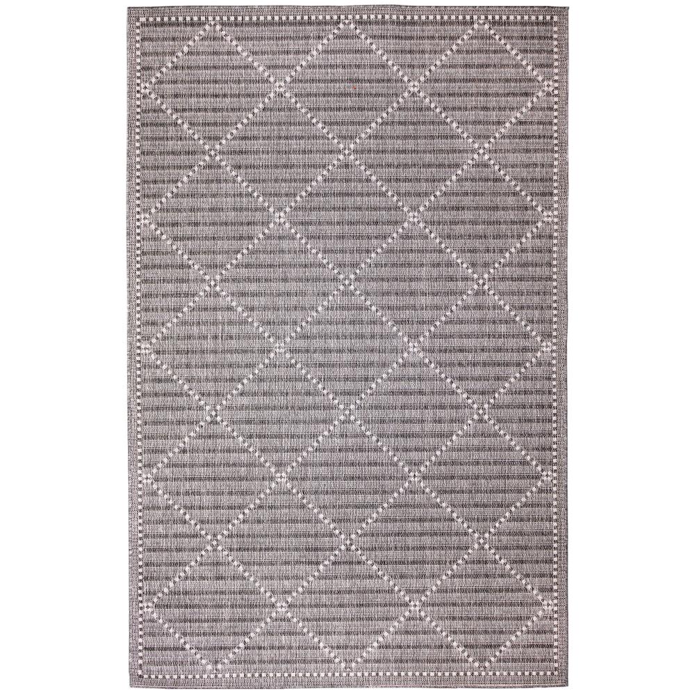 Liora Manne 8225/47 Checker Diamond Charcoal Everywear in Charcoal 7 ft. 10 in.