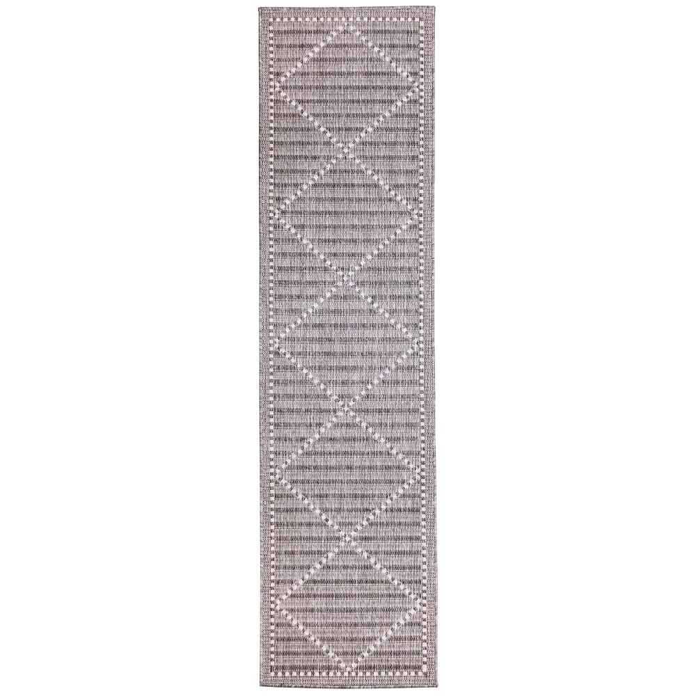 Liora Manne 8225/47 Checker Diamond Charcoal Everywear in Charcoal 1 ft. 11 in. X 7 ft. 6 in.
