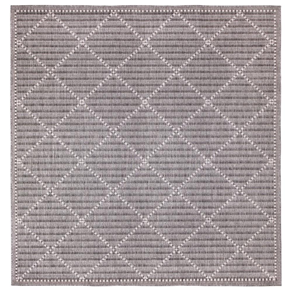 Liora Manne 8225/47 Checker Diamond Charcoal Everywear in Charcoal 7 ft. 10 in.
