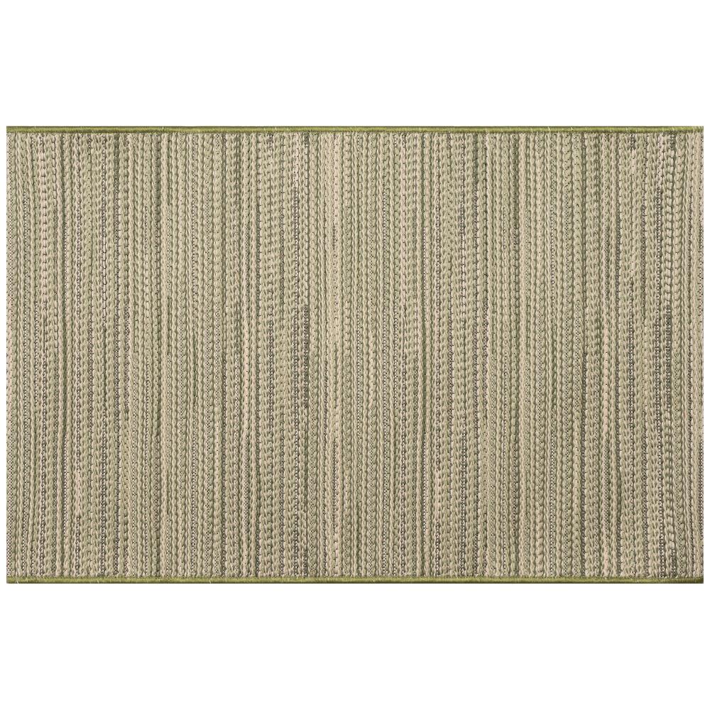 Liora Manne 7661/06 Miranda Tweed Stripe Indoor/Outdoor Rug Green 1