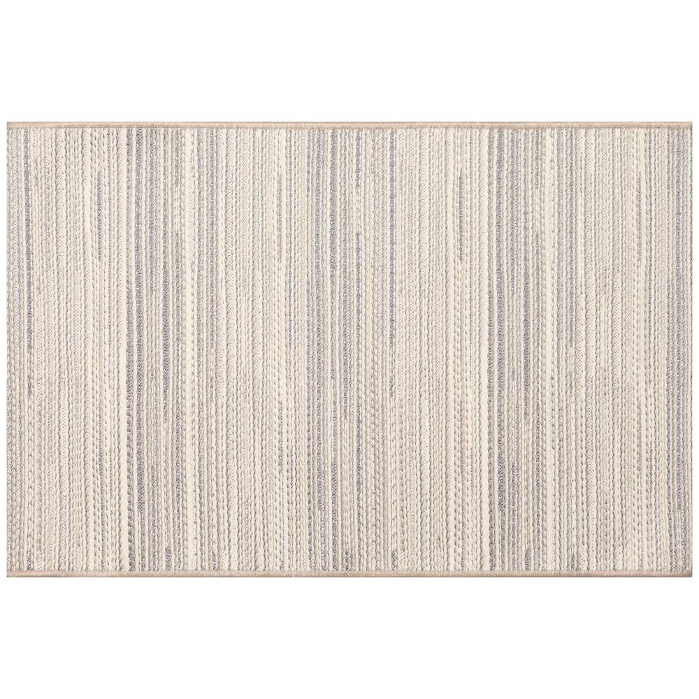 Liora Manne 7661/38 Miranda Tweed Stripe Indoor/Outdoor Rug Silver/brown 1
