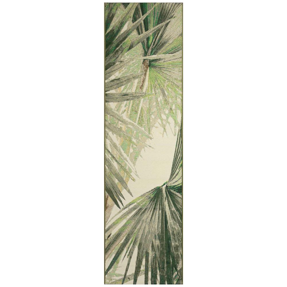 Liora Manne 8180/06 Marina Palm Fan Indoor/Outdoor Rug Green 1
