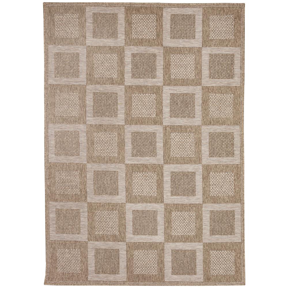 Liora Manne 6483/12 Orly Squares Indoor/Outdoor Rug Natural 3