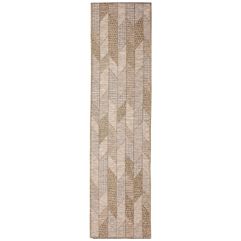 Liora Manne 6482/12 Orly Angles Indoor/Outdoor Rug Natural 1