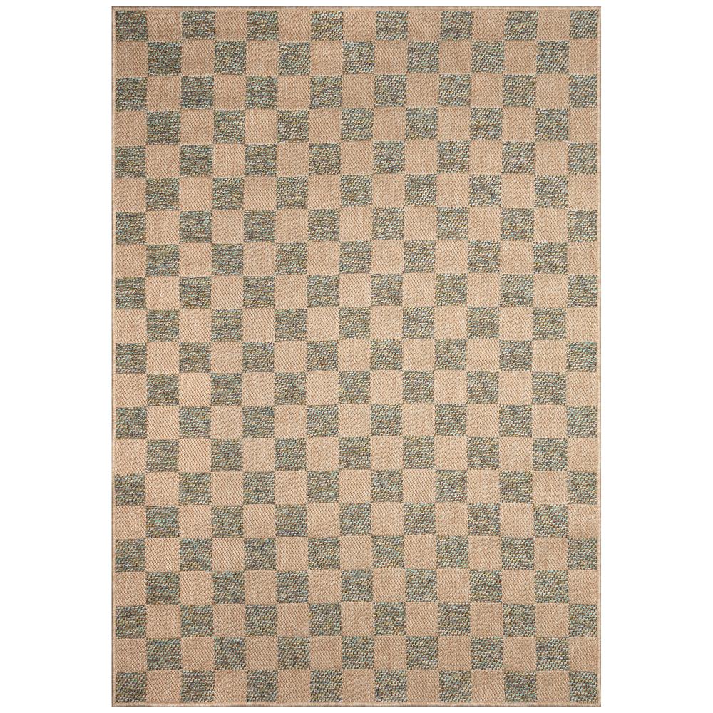 Liora Manne 6872/03 Roma Checkerboard Indoor/Outdoor Area Rug Cool 5