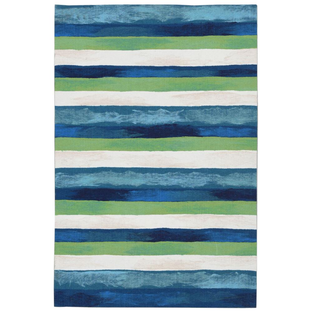 Liora Manne 4313/03  Visions II Painted Stripes Indoor/Outdoor Rug Blue 24"X36"