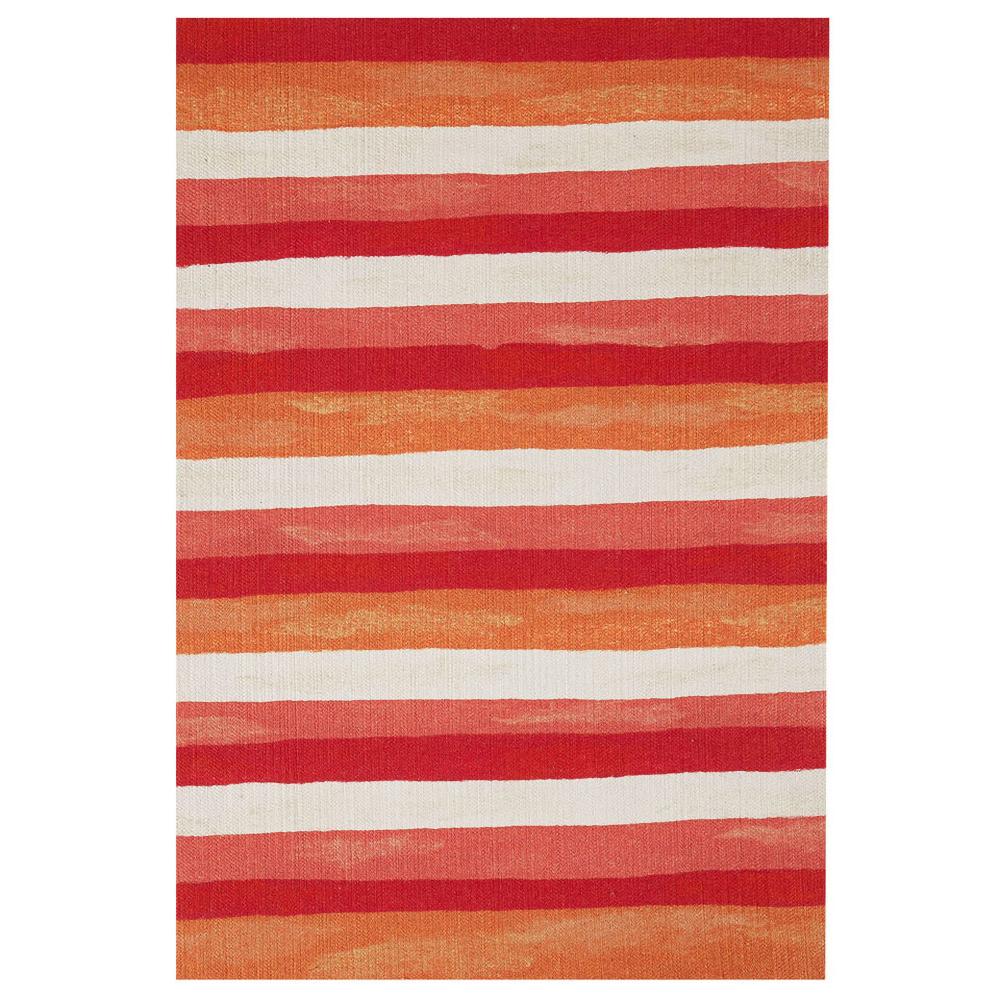 Liora Manne 4313/24  Visions II Painted Stripes Indoor/Outdoor Rug Red 24"X36"