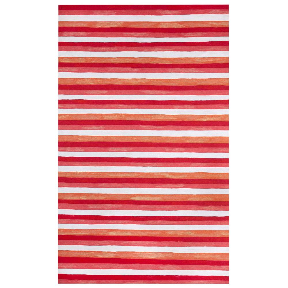 Liora Manne 4313/24  Visions II Painted Stripes Indoor/Outdoor Rug Red 42"X66"
