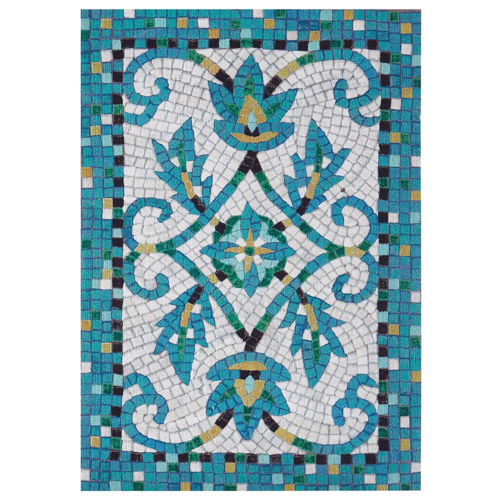 Liora Manne 4309/03 Visions IV Palazzo Indoor/Outdoor Rug Blue 24"X36"