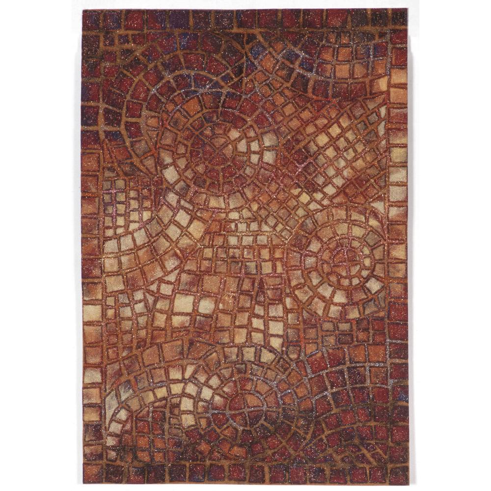 Liora Manne 3257/24 ARCH TILE RED Hand Crafted Indoor/Outdoor Area Rug in 24"X36"