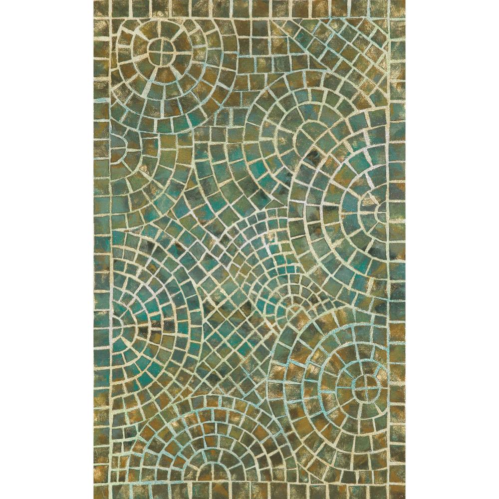 Liora Manne 3257/03 ARCH TILE LAPIS Hand Crafted Indoor/Outdoor Area Rug in 42"X66"