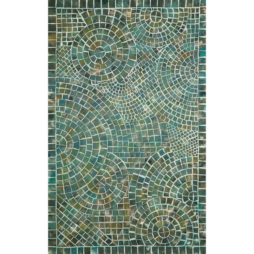 Liora Manne 3257/03 ARCH TILE LAPIS Hand Crafted Indoor/Outdoor Area Rug in 42"X66"