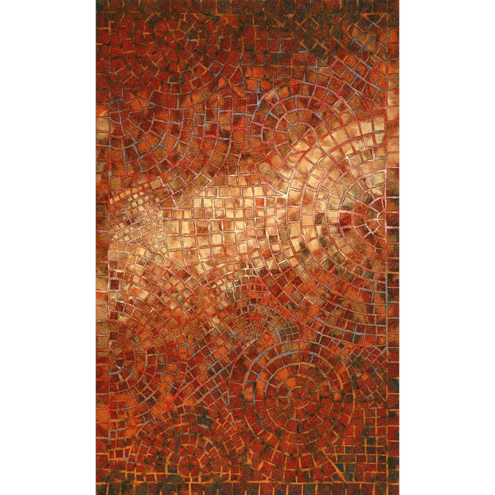 Liora Manne 3257/24 ARCH TILE RED Hand Crafted Indoor/Outdoor Area Rug in 27"X8