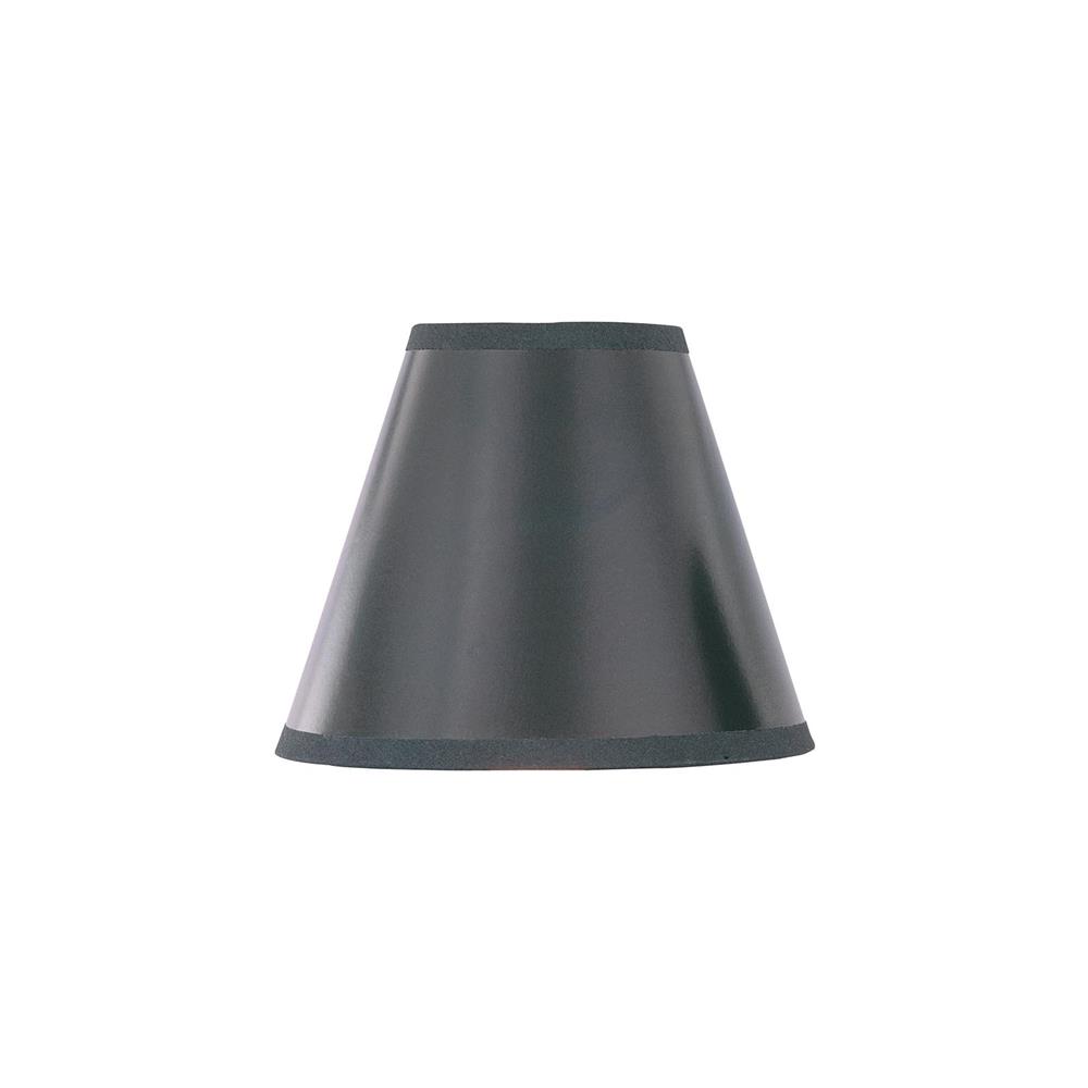 Lite Source CH573-6 Chandelier Shade in Black with Silver Liner