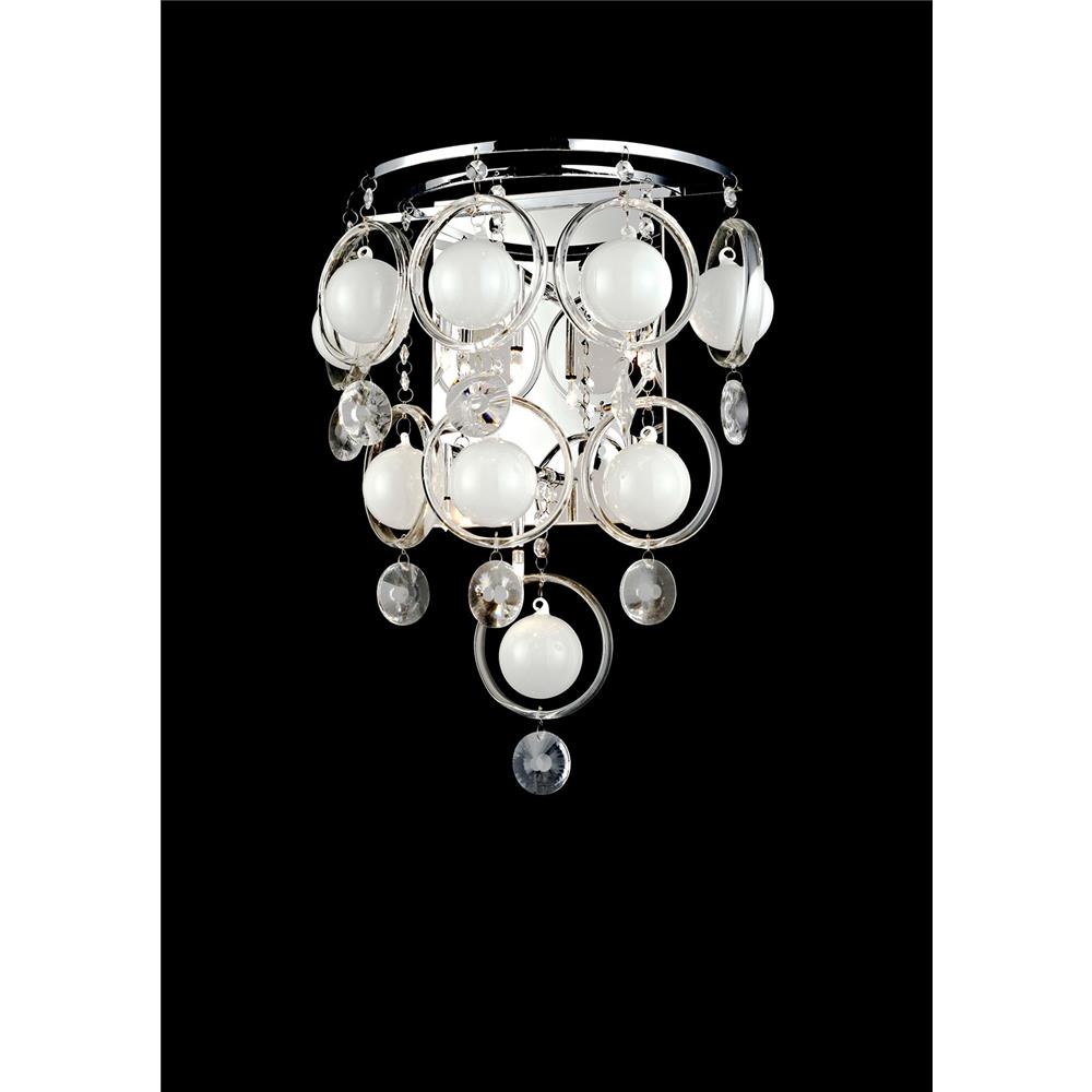 Lite Source EL-10077 Bubbles 6 Light Sconce in Chrome with Crystal