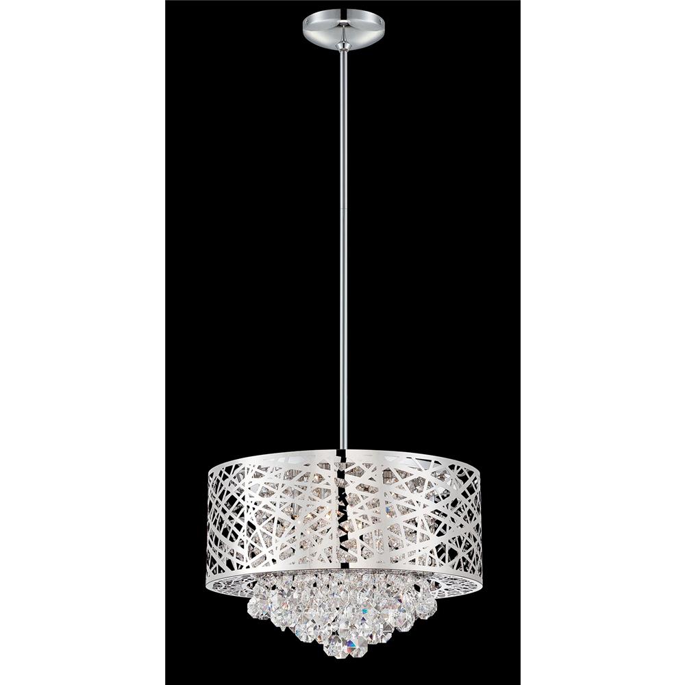 Lite Source EL-10101 Benedetta 4 Light Pendant in Chrome with Crystal