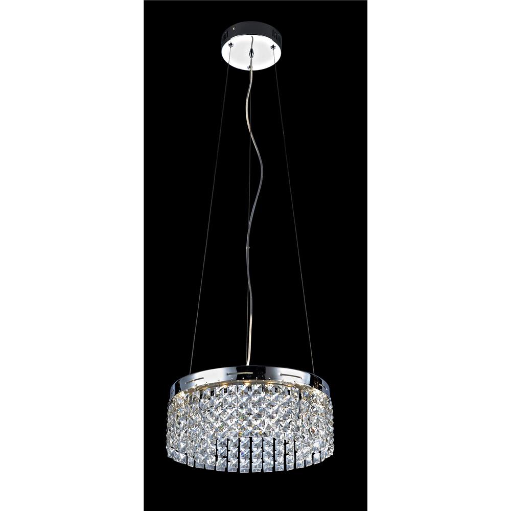 Lite Source EL-10121 Led Chandeliers, Chrome/crystals, Type Led 1wx15