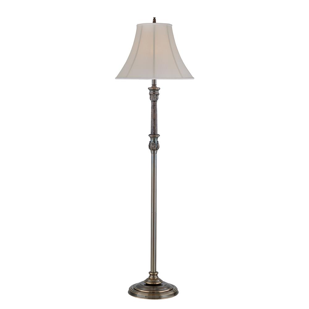 Lite Source EL-90032 Floor Lamp - Aged Bronze/off-white Fabric Shade, A 100w