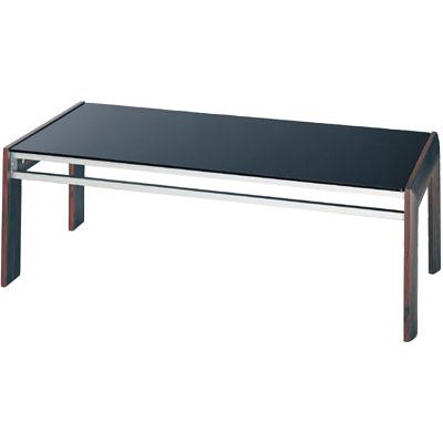 Lite Source LDK-6147SIL/CHE Coffee Table, Silver/cherry W/tempered Glass, 48"lx24"wx16"h