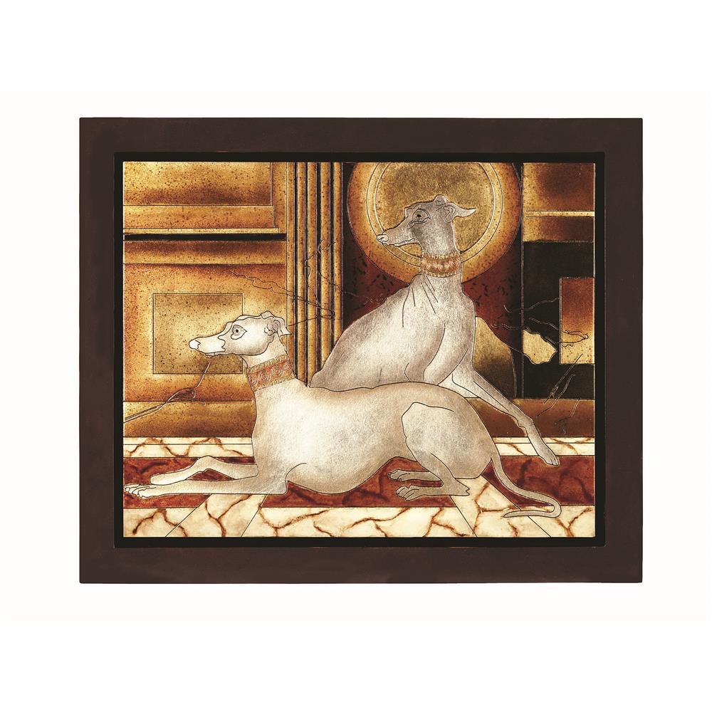 Lite Source LP-1508 Painting "twin Dogs", 20.5"hx24"w
