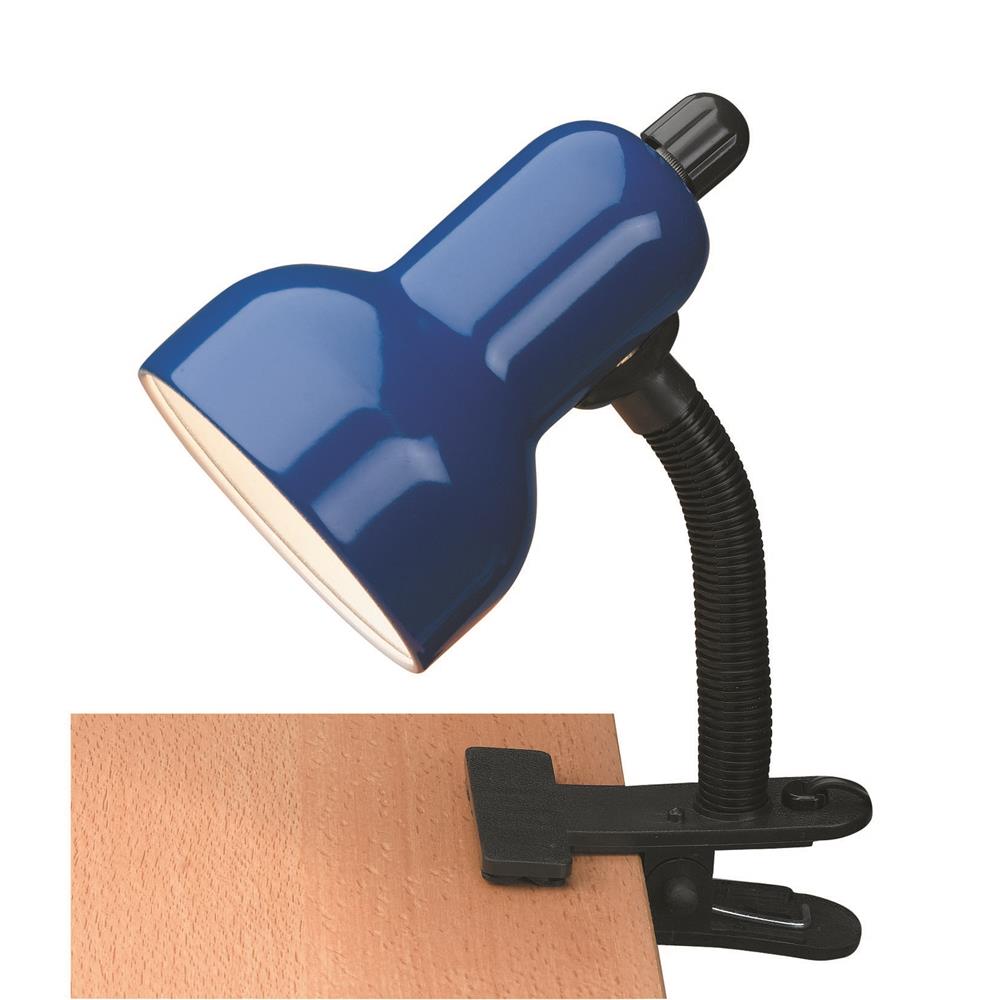 Lite Source LS-111BLU Clip-on 1 Light Clamp-on Lamp in Blue