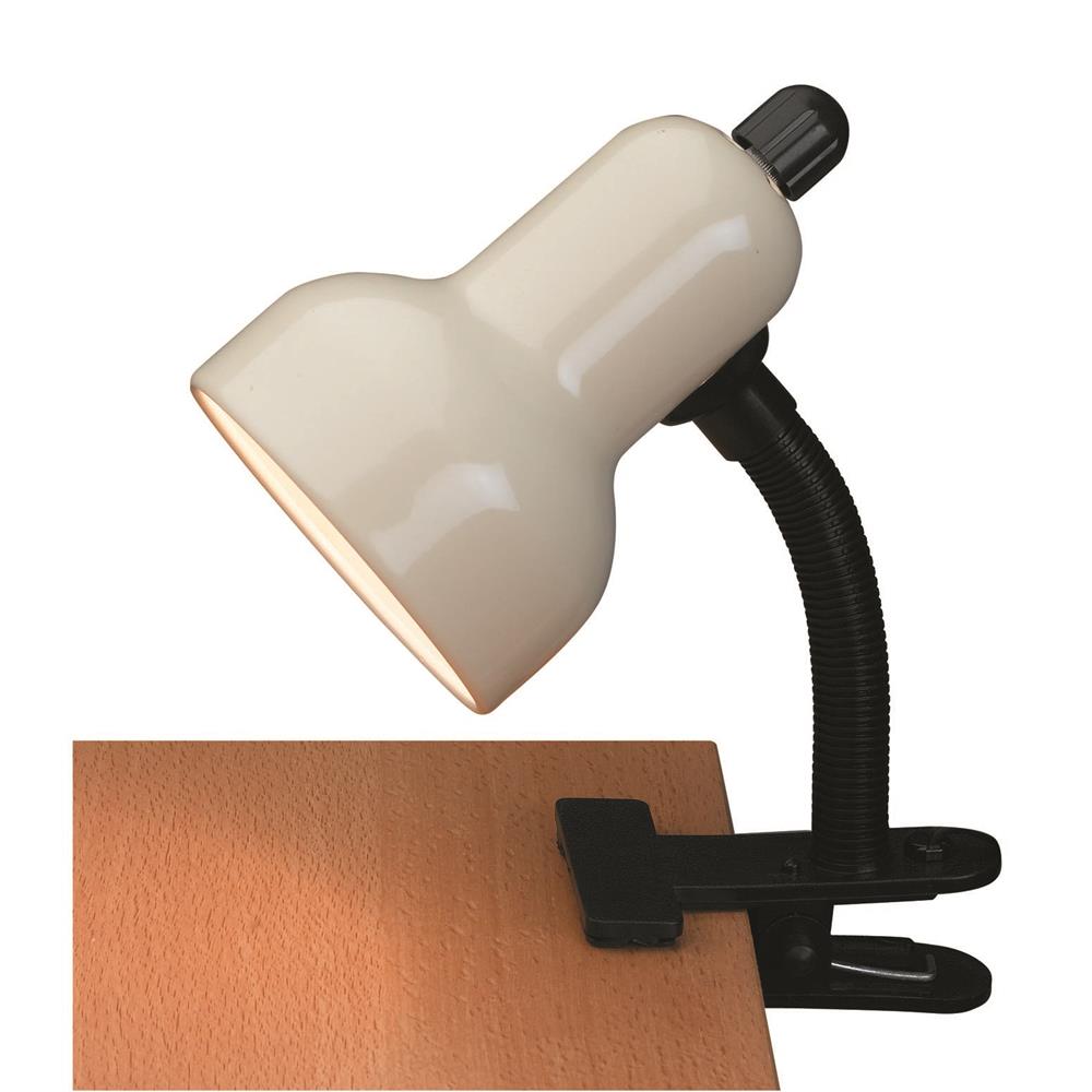 Lite Source LS-111IVY Clip-on 1 Light Clamp-on Lamp in Ivory