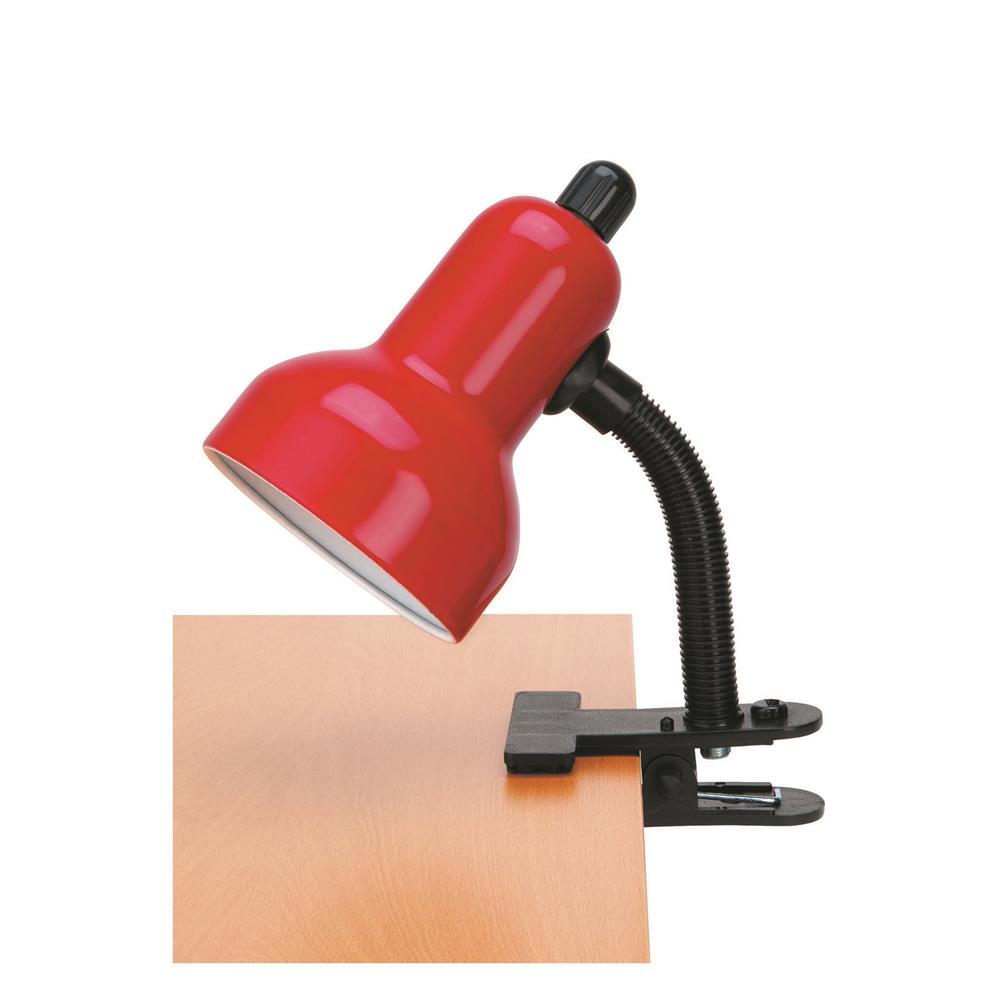 Lite Source LS-111RED Clip-on 1 Light Clamp-on Lamp in Red