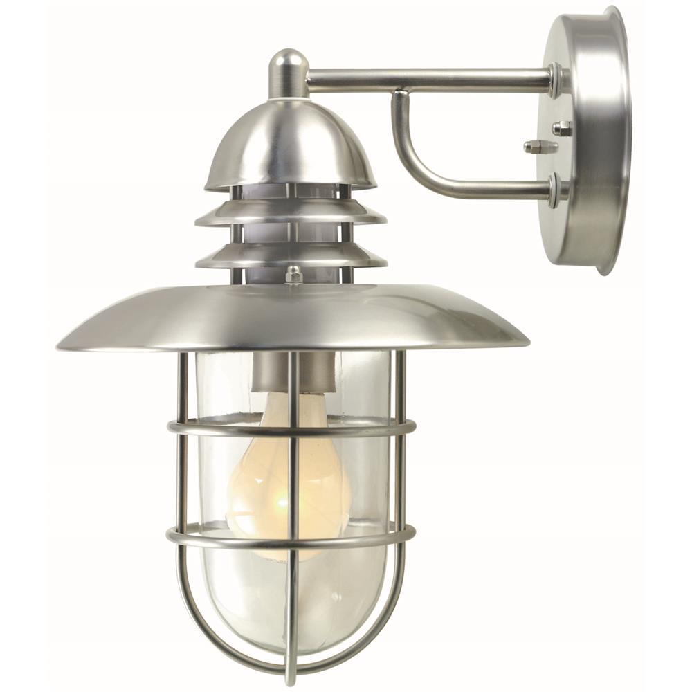 Lite Source LS-1468STS Lamppost 1 Light Outdoor Wall Lantern in Stainless Steel