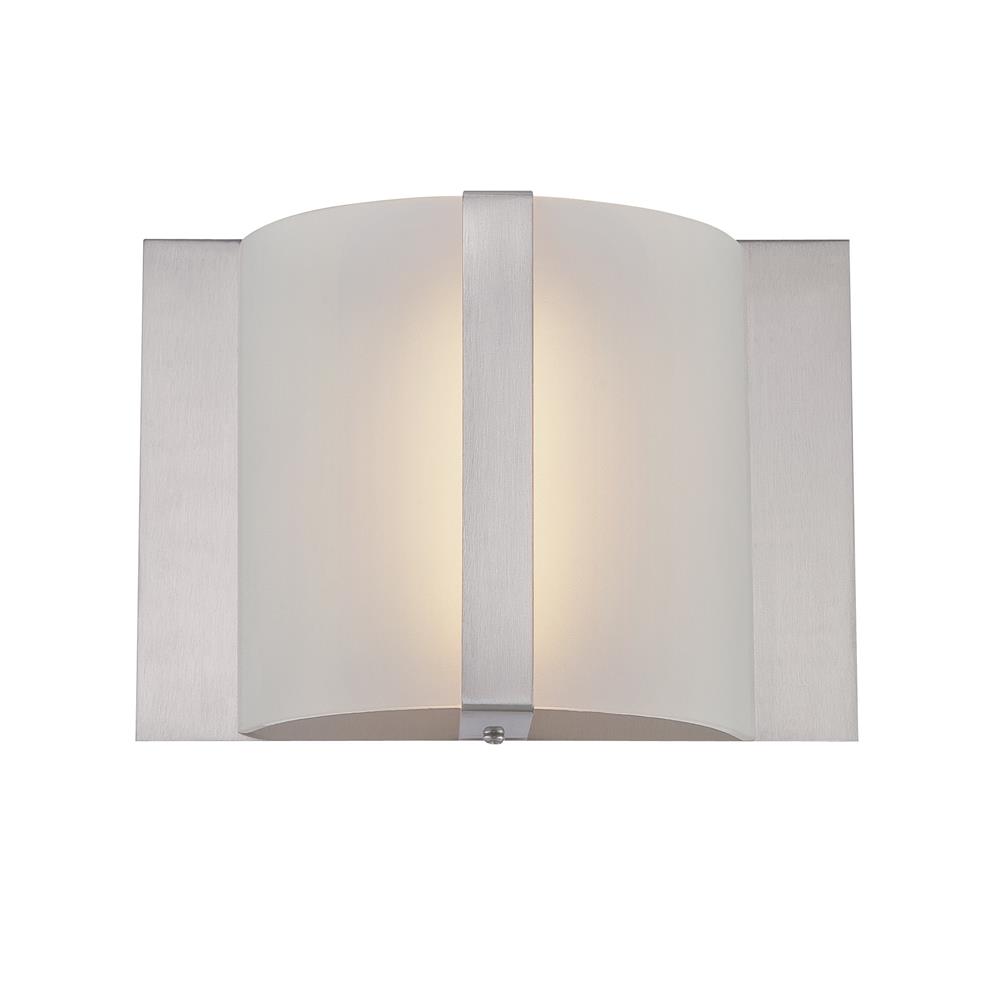 Lite Source LS-16368 Led Wall Sconce, Ps/frost Glass Shade, Type Led 9w
