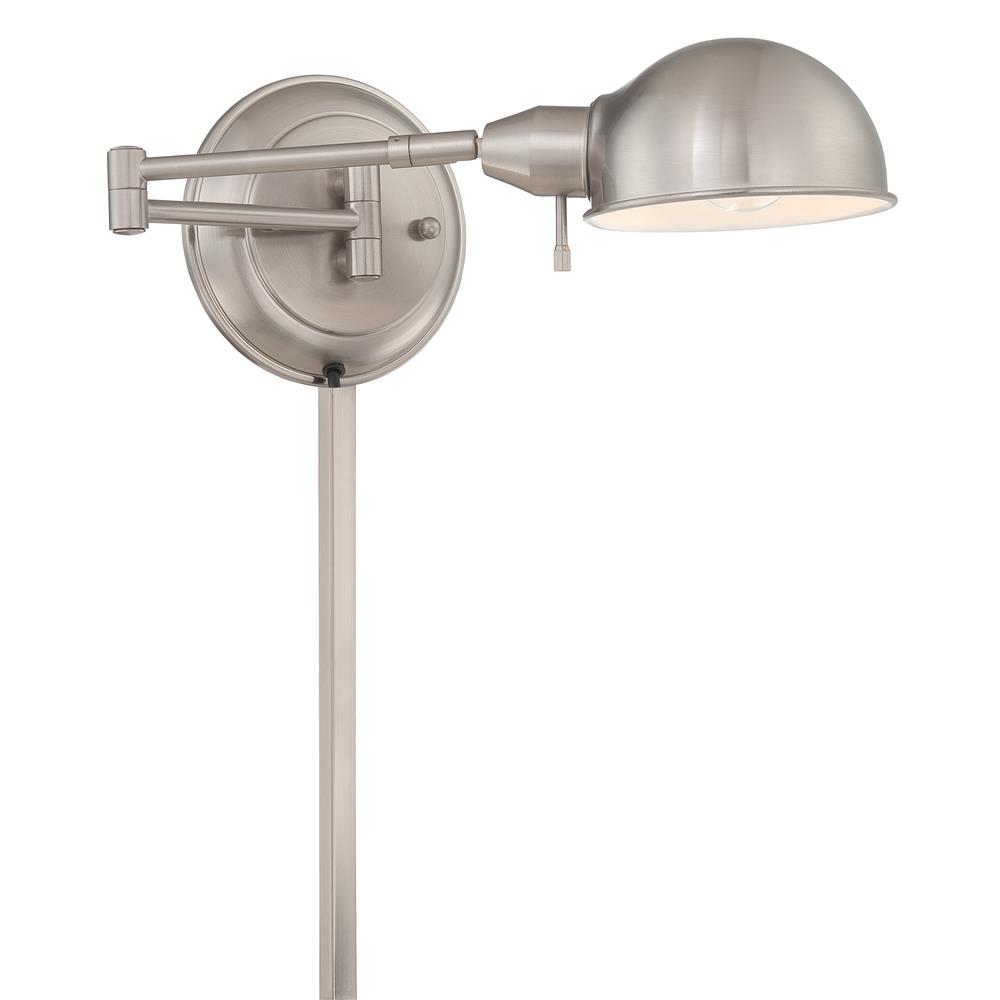 Lite Source LS-16753PS Swing-arm Wall Lamp, Ps, E27 Cfl 13w