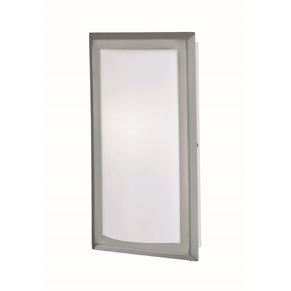 Lite Source LS-16911 Padma 1 Light Sconce in Polished Steel with White Acrylic Shade