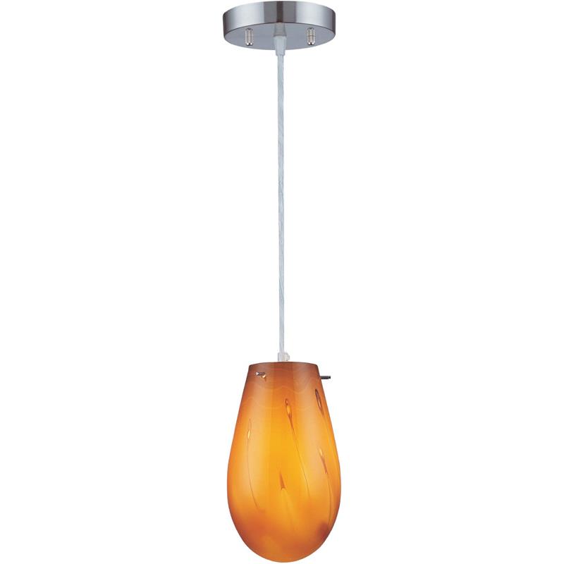 Lite Source LS-19023 Pendant Lamp, Ps/colored Glass Shade, E12 Type B 40w
