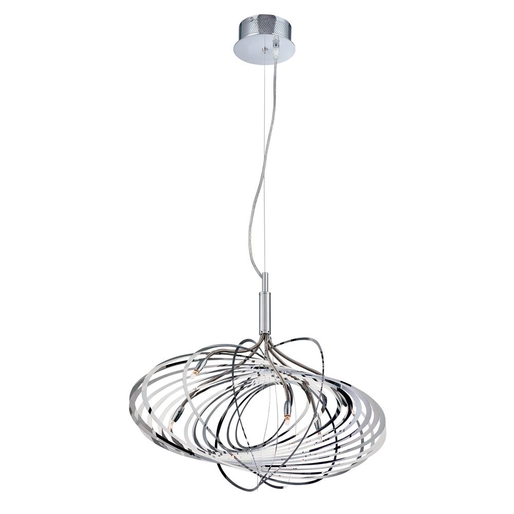 Lite Source LS-19225 Delvina 5 Light Pendant in Chrome with Stainless Steel