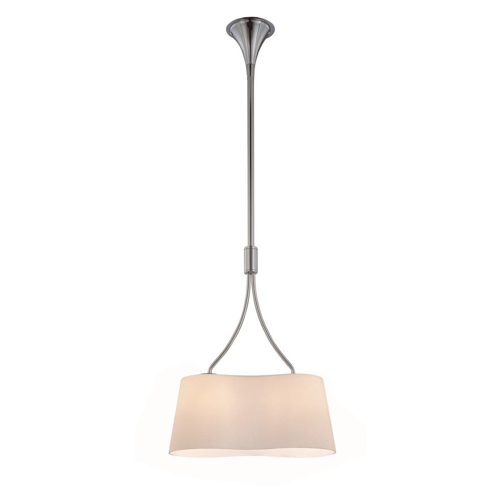 Lite Source LS-19539C/FRO Groda 2 Light Pendant in Chrome with Frost Glass Shade
