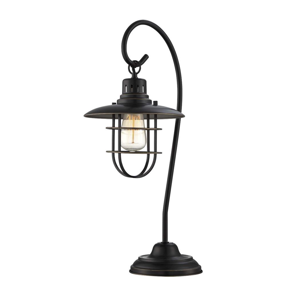 Lite Source LS-21456D/BRZ #table Lamp, D.brz/metal Lantern,e27 Vintage Bulb 60w(lu-60v