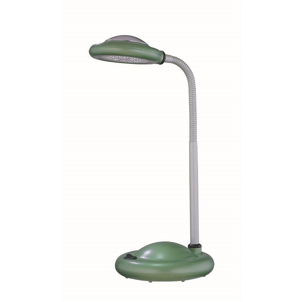 Lite Source LS-21616L/GRN Lykta LED Desk Lamp in Silver with Light Green