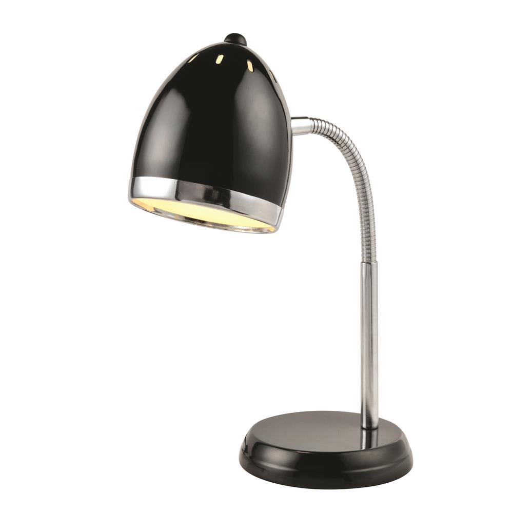 Lite Source LS-22311BLK Desk Lamp, Black/chrome, Gu24 Type Cfl 13w